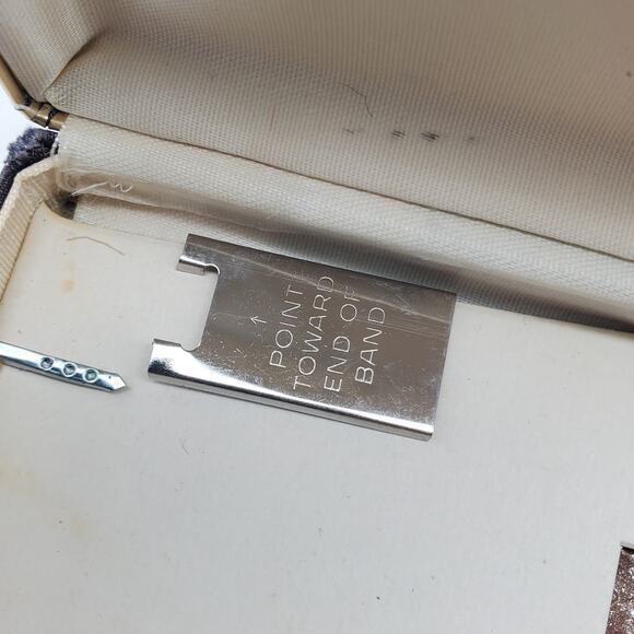 Destino Cufflinks Enamel Stripes Watch Band Retro Mens 1/20 10K Gold Filled MCM - Picture 7 of 12